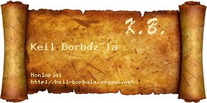 Keil Borbála névjegykártya